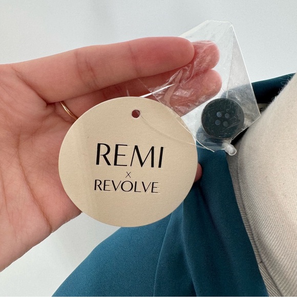 New! Remi x Revolve Claudia Button Maxi Dress in Dark Teal Size Small - Picture 7 of 8